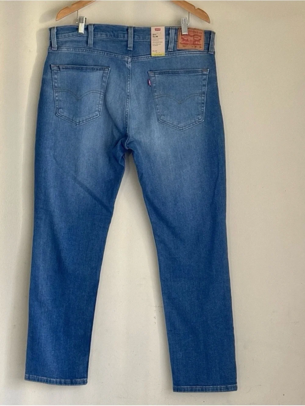 NWT Levi's Flex 511 Slim Fit Jeans Men's Size 38X30 Medium Wash Blue Denim